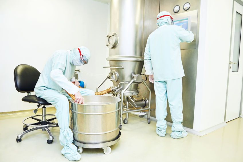 Cabinas de surtido en almacén farmacéutico