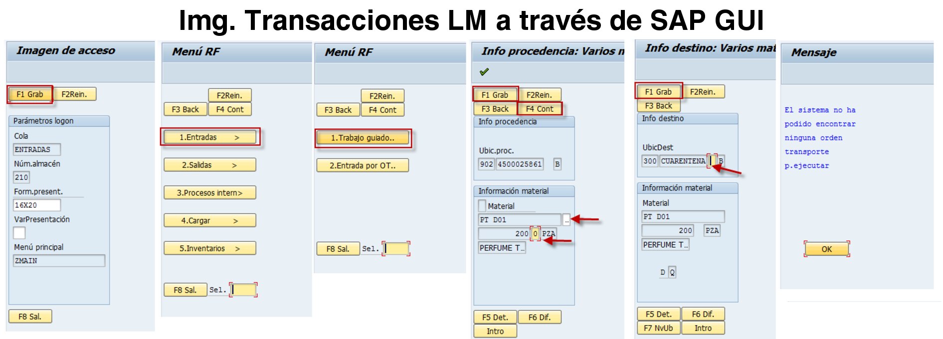 Captura de pantalla de la transacción SAP LM04